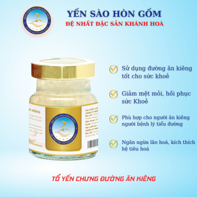 [Hộp 6 Hũ] Tổ Yến Chưng Đường Ăn Kiêng - Yến Sào Hòn Gốm Chính Hiệu Khánh Hòa - HGK NEST