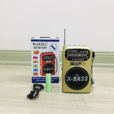 Đài Radio Mini, Đài Radio Cho Người Già Waxiba XB-881URT Cao Cấp Mp3/Usb/Thẻ Nhớ/Đèn Pin-Hàng Chính Hãng