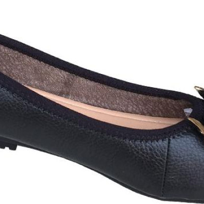 IÀY BÚP BÊ TRƯỜNG HẢI  DA BÒ  MỀM MÀU ĐEN  NƠ XINH SANG TRỌNG MŨI GIÀY TRÒN, ĐẾ MỀM DẺO BÊN CHẮC VÀ THỜI TRANGBB012