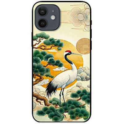 Ốp lưng cho iPhone 12 - iPhone 12 Pro - 12 Pro Max - 13 Mini - iPhone 13 - 13 Pro - 13 Pro Max - Sếu Đầu Đỏ - Hàng Chính Hãng