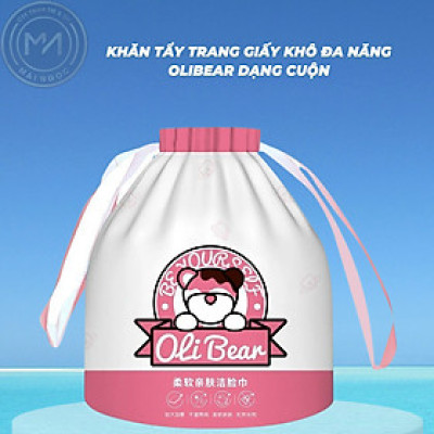 Khăn Tẩy Trang giấy khô đa năng Olibear Dạng Cuộn