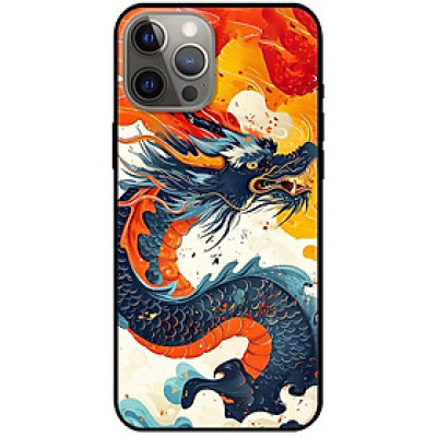 Ốp lưng cho IPhone 12 - 12 Pro - 12 Pro Max - 13 Mini - 13 - 13 Pro - 13 Pro Max - Rồng Xanh Bay - Hàng Chính Hãng