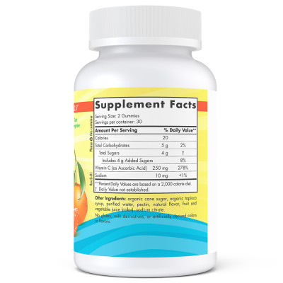 Kẹo dẻo Vitamin C Nordic Naturals giúp tăng cường miễn dịch và sức đề kháng, 250mg, hộp 60 viên - Hàng Chính Hãng