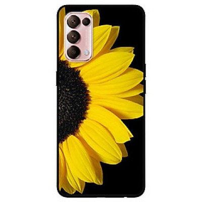 Ốp lưng dành cho Oppo Reno 5 mẫu Hoa Hướng Dương Nền Đen
