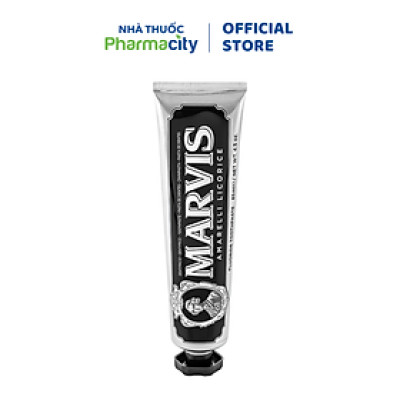 Kem Đánh Răng Marvis Amarelli Licorice Vị Cam Thảo & Than tre hỗ trợ khử ố vàng & trắng răng (85ml)