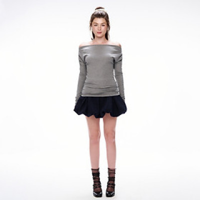 DOTTIE - Áo lệch vai tay dài - T1040