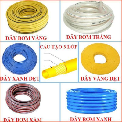 Bộ dây vòi xịt nước rửa xe, tưới cây,tăng áp 3 lần cút nhựa nối nhựa vàng loại 7-10m 206817