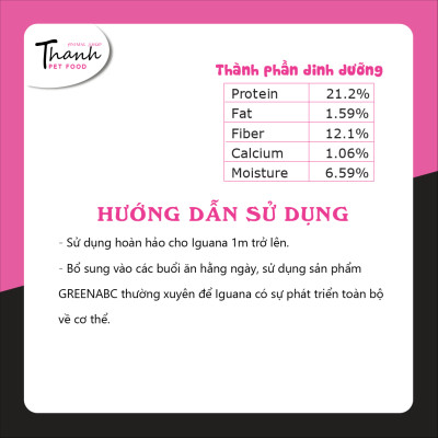 Thức ăn bò sát IGUANA Trưởng Thành dạng VIÊN - Rồng Nam Mỹ Trưởng Thành từ 1m trở lên