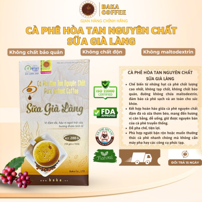 Cà Phê Hòa Tan Nguyên Chất SỮA GIÀ LÀNG - Hộp