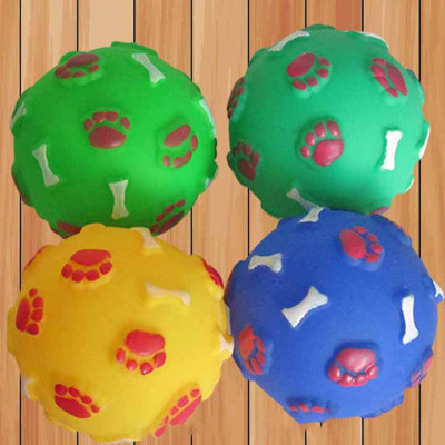 Banh đồ chơi bóp kêu cho chó (màu ngẫu nhiên)