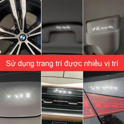 [TOYOTA] Miếng decal dán trang trí xe ô tô đẹp, tem kim loại chìm in logo hãng xe Toyota Camry, Altis, Vios, Wigo,Innova