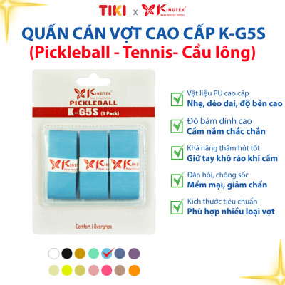 Quấn Cán Vợt KINGTEK K-G5S | Overgrip Cao Cấp Cho Pickleball  / Cầu Lông / Tennis | Êm Tay – Chống Trượt – Hút Mồ Hôi -