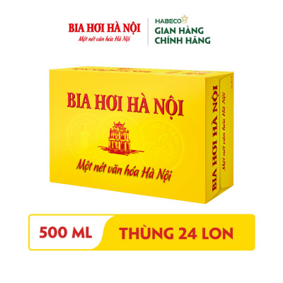 Combo 2 Thùng Bia Hơi Hà Nội - Thùng 24 lon 500ml