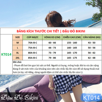Bikini 2 mảnh, đồ bơi nữ chất bơi lycra lạnh cao cấp, dáng áo croptop có gọng đệm, quần váy cách điệu nữ tính,  | KT014