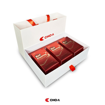 Set Quà Tặng Red Ginseng Hồng Sâm Hàn Quốc Hỗ Trợ Tăng Đề Kháng (3 Hộp x 1 Set)