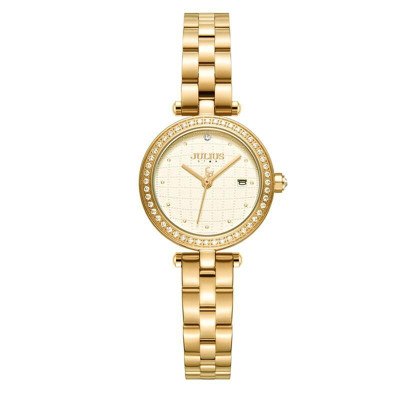  Đồng hồ nữ Julius Star JS-049 dây thép viền đánh đá 