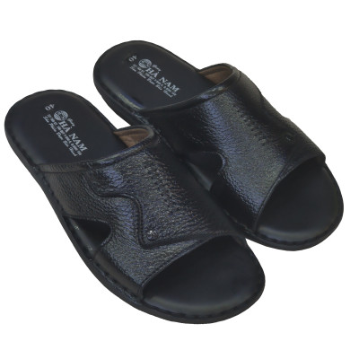 Dép Nam Quai Ngang HÀ NAM Da Bò Thật Cao Cấp DNA2122