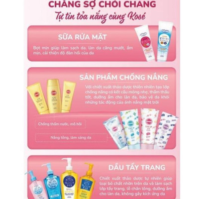 Combo Chống Nắng, Chống Nước Suncut Và Sữa Rửa Mặt Dưỡng Ẩm Mặt Làm Sạch Da Softymo Kose Nhật Bản 110g, 190g