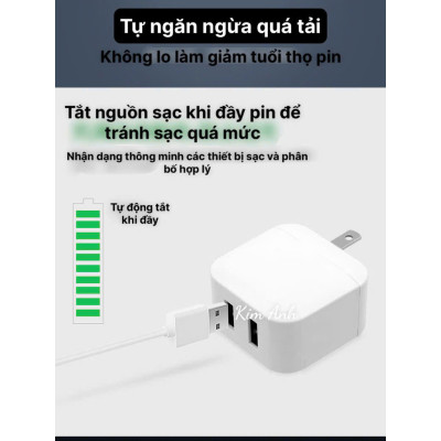 Củ sạc xuất Nhật 5V-3.4A KFLY ( JHX-AC2007) chứng nhận PSE tiêu chuẩn Nhật Bản, được dùng thử 30 ngày, bảo hành hàng chính hãng 12 tháng