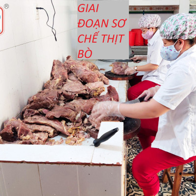 Combo 1 hộp bò khô sợi  500gr+ 1 hộp khô lát 500gr quà tặng