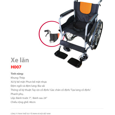 Xe lăn tiêu chuẩn YUWELL H007