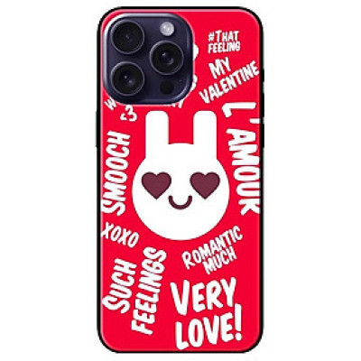 Ốp lưng dành cho Iphone 15 - Iphone 15 Plus - Iphone 15 Pro - Iphone 15 Pro Max - Thỏ LOVE Đỏ - Hàng Chính Hãng