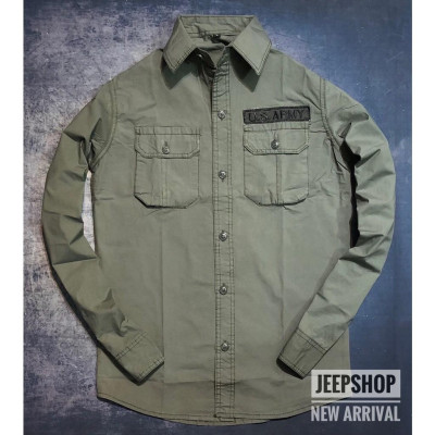 Áo sơ mi dài tay US.Army_kaki_túi hộp