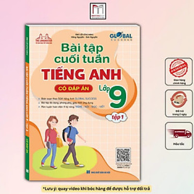 Sách - Global Success - Bài Tập Cuối Tuần Tiếng Anh Lớp 9 Tập 1 (Có Đáp Án) - Minh Thắng