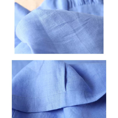 Đầm suông nữ - váy suông trơn cổ tròn dáng rộng ngắn tay, kèm đai eo rời, chất linen mát Haint Boutique Da209