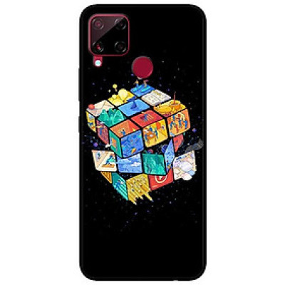 Ốp lưng dành cho Realme C15 mẫu Rubik Vũ Trụ