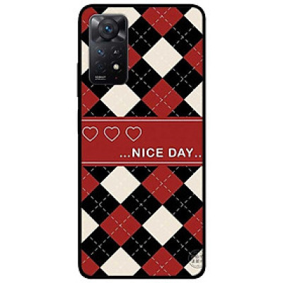 Ốp lưng dành cho Xiaomi Redmi Note 11 Pro mẫu Nai Day Đỏ Đen