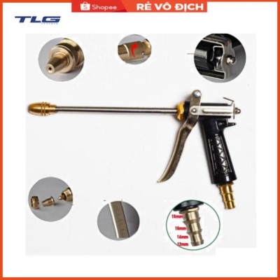 Bộ dây vòi xịt nước rửa xe, tưới cây . tăng áp 3 lần, loại 20m 206318 đầu đồng, cút+ tặng đai