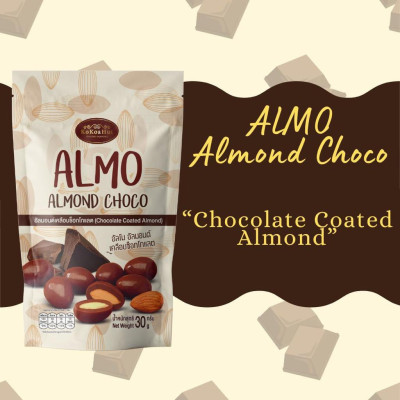 [Lốc 6 Gói] Sô Cô La Hạnh Nhân ALMO – Giòn Rụm, Thơm Ngon [Hàng Thái Lan]