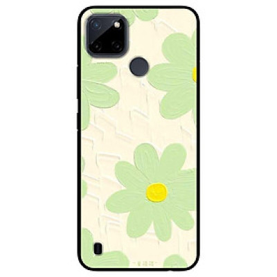 Ốp lưng dành cho Realme C21Y - Realme C25Y mẫu Hoa Xanh Nhuỵ Vàng