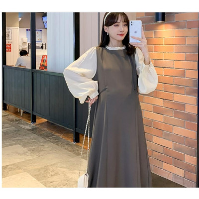 ĐẦM BẦU VÁY BẦU CÔNG SỞ DÁNG DÀI,(phối tay dài vải mỏng không nóng )