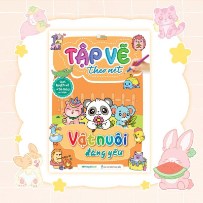 Sách - Tập Vẽ Theo Nét - Vật Nuôi Đáng Yêu - Megabook