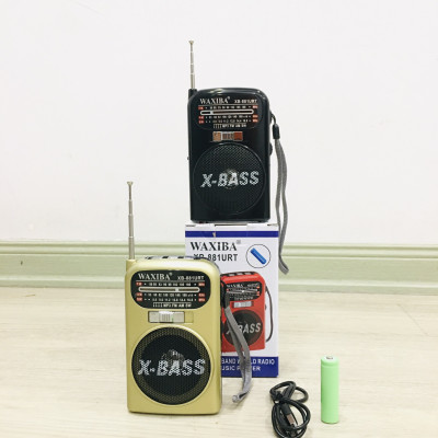 Đài Radio Mini, Đài Radio Cho Người Già Waxiba XB-881URT Cao Cấp Mp3/Usb/Thẻ Nhớ/Đèn Pin-Hàng Chính Hãng