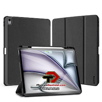 Bao da chống sốc cho iPad Air M2 13 inch 2024 chính hãng Dux Ducis Domo có ngăn để bút - Hàng chính hãng 
