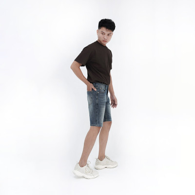 Quần Short Jeans Nam Cao Cấp HUNTER X-RAYS Form Slimfit Thun Nhẹ Xanh Căn Bản S39