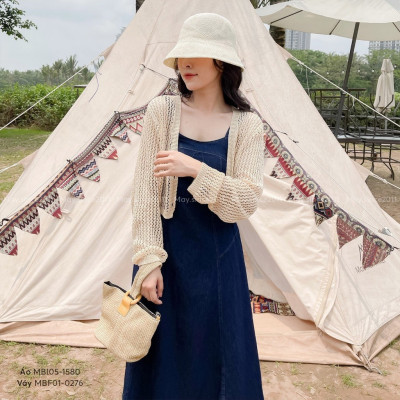 Áo Khoác Len Cardigan Dáng Croptop Mỏng 2 Cúc ( Khuy) Dáng Hàn Quốc