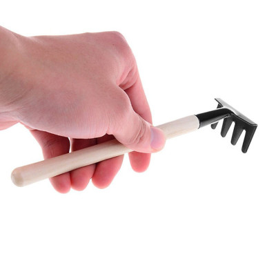 Bộ Dụng Cụ Làm Vườn Mini 3 Món (Cuốc, Xẻng, Cào) Cán Gỗ Tiện Lợi Cho Việc Trồng Chăm Sóc Cây Cảnh, Sen Đá, Xương Rồng, Bonsai