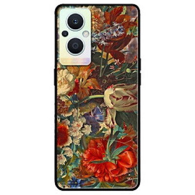 Ốp lưng dành cho Oppo A16K - Oppo A36 / A76 - Oppo Reno 7z 5G - Hoa Sắc Màu Đỏ