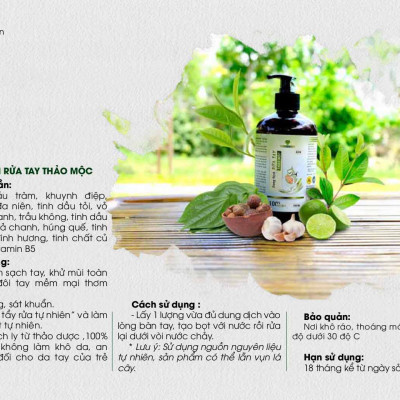 Dung Dịch Rửa Tay Thảo Mộc Mẹ Ken (250ML)