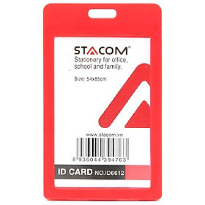 Bảng Tên Nhựa Stacom ID6612 - Màu Đỏ