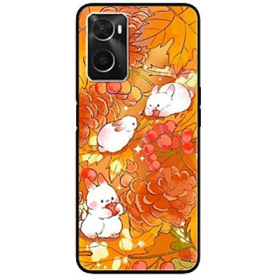 Ốp lưng cho Realme 9i - Realme 10 - C11 2021 - C65 4G - C67 - C20 - Poco X6 5G - Thỏ Nền Cam - Hàng Chính Hãng