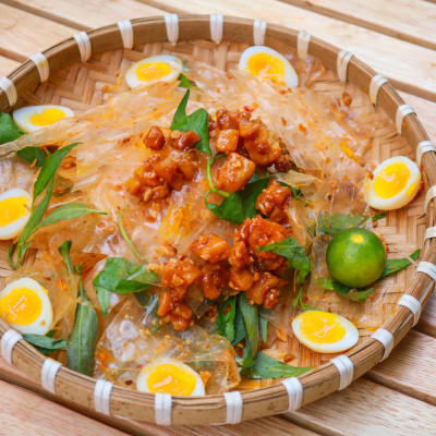 [Combo chung đôi] Bánh tráng gỏi cuốn Shammi tròn size 22cm túi 400g + Bún tươi Shammi túi 400g