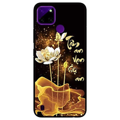 Ốp lưng dành cho Realme C21Y - C25Y mẫu Sen Vàng Tâm An