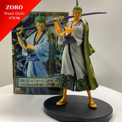 Mô Hình Zoro Wano 17cm Mô hình One Piece Cao Cấp, Figure Mô Hình Anmie One Piece Luffy Vua Hải Tặc