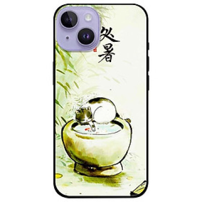 Ốp lưng dành cho Iphone 14 - Iphone 14 Plus - Iphone 14 Pro - Iphone 14 Pro Max - Mèo Chậu Nước