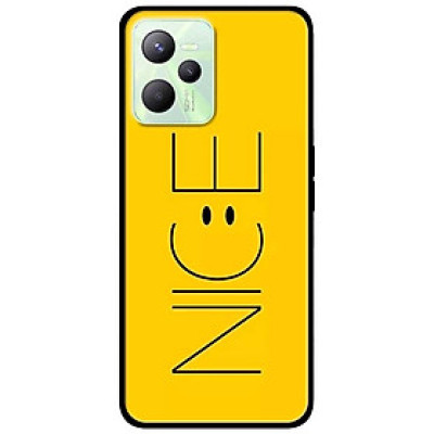 Ốp lưng dành cho Realme C35 mẫu NICE Nền Vàng